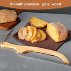 RAPSAKEMOH Sourdough bread knife, Bread slicer for homemade bread,15.7" Serrated, Bow Design, Easy Cutting, Suitable for More Foods