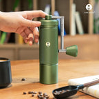 Timemore S3 Manual Coffee Grinder - External Adjustment with Stainless Steel Patented Burr | Hand Coffee Grinder Hign Presicion | Premium Timemore Grinder Chestnut S3, Green