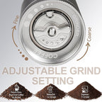 Detachable Manual Coffee Grinder with 25 Level Stainless Steel Conical Burr Portable Aluminum Coffee Bean Grinder Grinder Gift Set Suitable for Moka Pot Espresso Pour Over Easy Cleaning with Brush