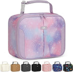 Insulated Lunch Box for Kids, Cute Thermal Lunch Bag for School, Reusable Lunch Tote for Boys and Girls, Durable Cooler Bag with Easy Grab Handle, Lightweight and Easy to Clean, Galaxy Starry Sky