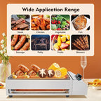 1800W Countertop Electric Griddle Flat Top Grill - Portable Barbecue, Smokeless Indoor, Non-Stick Cooking, Removable Plate BBQ With Temperature Control 110V