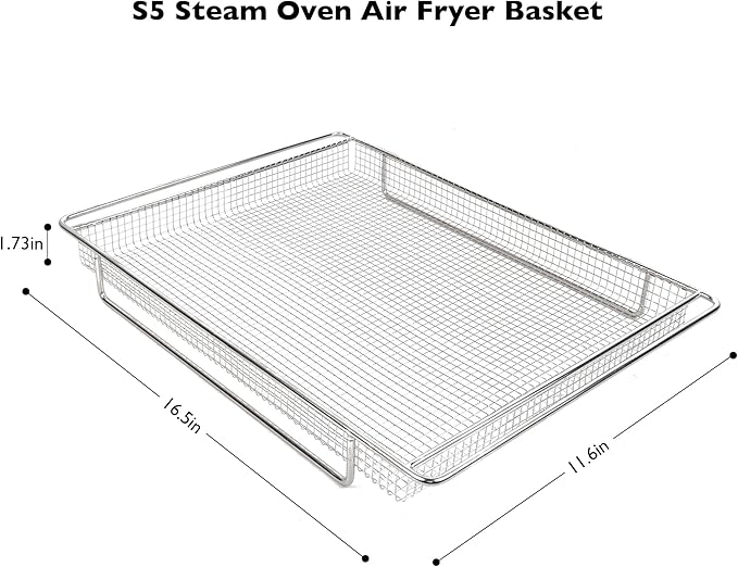 VAL CUCINA Steam Oven Air Fry Basket, Compatible with VSO30W/ VSO30W Steam Oven Countertop (Air Fryer Basket)