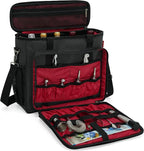 Bartender Bag, Bartender Kit Travel Bag for Cocktail Shaker Set, Portable Carrying Case with Compartments for Wine Bottles, for Travel Home Indoor Outdoor Party(Bag Without Tools)