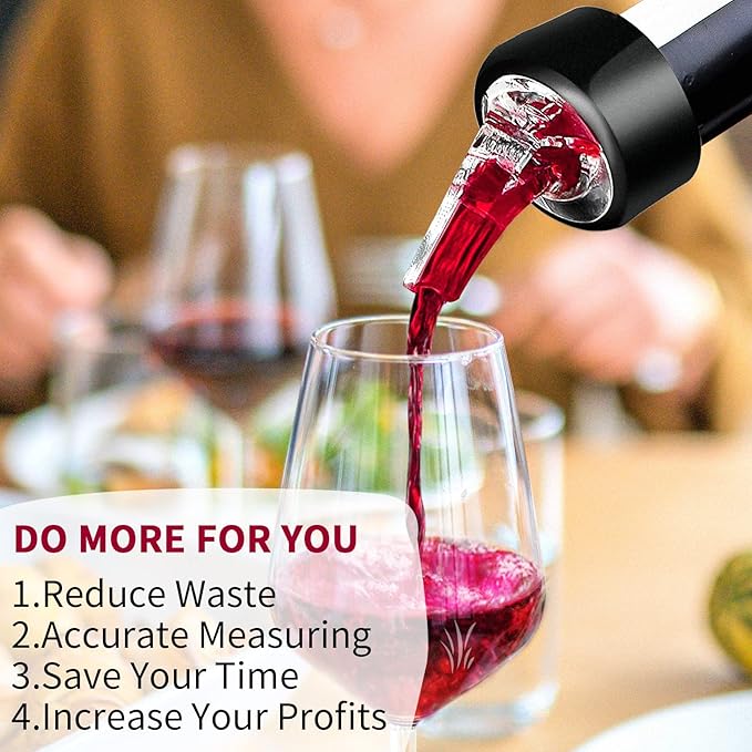 SuproBarware Automatic Measured Bottle Pourer Liquor Bottle Pourer Quick Shot Dispenser 1oz Liquor Pour Spout for Alcohol,Wine,Spirits, Home Bar Kitchen Tools 40 Pack