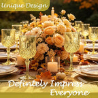 Plastic Wine Glasses, Plastic Goblets Vintage Style Cordial Unbreakable Drinking Glasses, Reusable Drinkware for Wedding Reception, Grand Event Party Supplies, Easter (100, Gold)