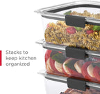 Rubbermaid Brilliance BPA-Free Airtight Food Storage Containers, 24-Piece Set, Easy for Meal Prep, Lunch & Leftovers