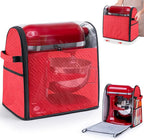 BAGSPRITE Full Open Stand Mixer Cover with Slider Base Compatible with KitchenAid 4.5/5 Qt Bowl-Lift Mixers – Dustproof Quilted Kitchen Aid Mixer Cover with Pockets for Accessories & Attachments
