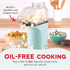 Dash Fresh Pop Popcorn Maker - Oil-Free,Air Popcorn Popper - With Measuring Cup & Recipe Guide - Perfect for Movie Nights - 16 Cups,Aqua,(Pack of 4)