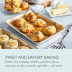 Chigcago Metallic Recyled Aluminum Small 9x13 Baking Sheet, Made With Recylced Aluminum, Perfect For Everyday Baking And Roasting Use