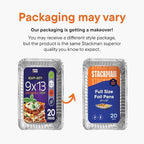 Full Size Large Aluminum Pans, Disposable Foil 21x13 Deep [20-Pack] Steam Table Chafing Pan - Extra Heavy Duty Durable Tray - Great for Roasting, Cooking, Warming, Prepping and Storing Food