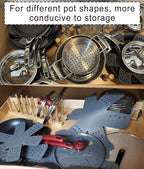 Pot and Pan Protectors 9 Pcs (12" 14" 16"), Gray Pan Protectors for Stacking, Pots and Pans Dividers, 3 Different Sizes, Avoid Scratching Cookware Protectors