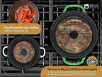 Universal Lids for Pots, Pans & Skillets 2set Frying Pan Cover Fits fit 7", 8" 9" & 10", 11", 12" Diameter Cookware, 2 Cotton Rags,Tempered Glass with High Heat Resistant Silicone Rim Dishwasher Safe.