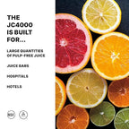 Waring Commercial JC4000 Heavy Duty Citrus Juicer with Dome, 120V, 5-15 Phase Plug, 10 x 10 x 19.5 inches, White
