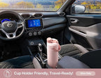 POWCAN 26 oz Insulated Water Bottle with 2-in-1 Straw and Spout Lid, Keep Cold 24H, Leak-Proof, Fits in Car Cup Holder, Stainless Steel Water Bottle for Sports, Travel, Gift and School (Cherry Meadow)