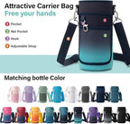 DYSANKY Insulated Water Bottle | Thickened Stainless Steel Vacuum Metal | Portable Sports Water Jug for Gym and Hiking with Straw, Carrier Bag, Handle Strap | BPA-Free 32 oz