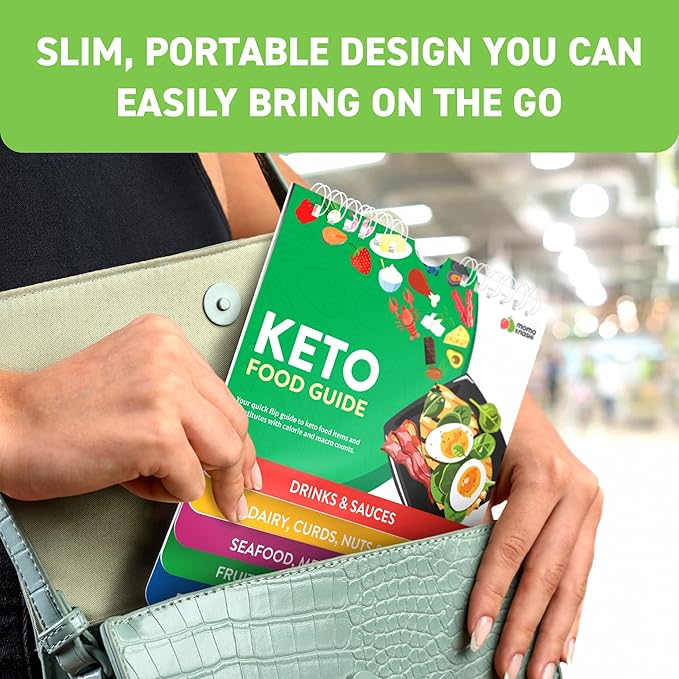 Keto Cheat Sheets Magnets Booklet - Keto Cookbook Meal Plan - Keto Diet Book for Beginners Over 60 - Keto Food Book Magnetic Chart - Weight Loss Low Carb Ketogenic Diet - Keto Food List Charts