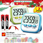 Antonki 2 Pack Classroom Timers for Kids Teachers, Magnetic Countdown Digital Kitchen Timer for Cooking, Study, Exercise, Games, Time Mangement - Loud/Silent Mode - Battery Included