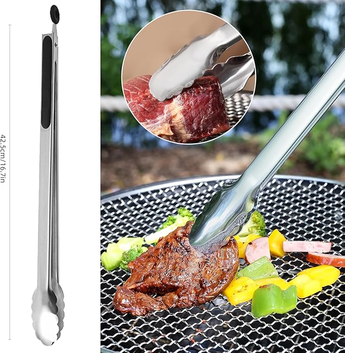 BBQ Grilling Tools Set,16" Stainless Steel Grilling Accessories Kit for Men Gift,BBQ Grill Utensils Gift Kit with Portable Carry Bag BBQ Tools Grill Tools Set for Backyard Outdoor Grill Cooking