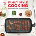 Dash Deluxe Everyday Griddle - Electric Griddle with Removable Plate - Nonstick, Easy-Clean Surface & Anti-Slip Base - Recipe Book Included - Aqua