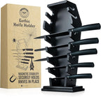 Coffin knife holder has 14 Magnets for 7 knives- Gothic Kitchen Decor and Goth Kitchen Accessories, Gothic Knife Holder, Halloween Knife Holder for Goth Kitchen, Littlesy （Without Knives）