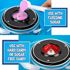 Kool-Aid Cotton Candy Machine - Fun Cotton Candy Machine for Kids with 2 Reusable Cones, 1 Sugar Scoop, and 1 Extractor Head – Blue