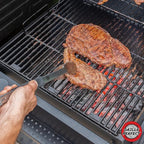 Grill Tongs 16-Inch Extra Long Heavy Duty for Grilling and Barbecue Heat Resistant Hand Grips Stainless Steel for BBQ Outdoor Kitchen and Cooking Hot Grilled Food