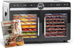 Magic Mill Premium DualZone Food Dehydrator, 16 Stainless Steel Trays with French Doors, Independent Temp Control, Rear Fan, Keep Warm Mode, for Jerky, Fruit, Veggies, Dog Treats, Meal Prep