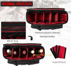 Bartender Bag, Bartender Kit Travel Bag for Cocktail Shaker Set, Portable Carrying Case with Compartments for Wine Bottles, for Travel Home Indoor Outdoor Party(Bag Without Tools)