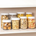 AOZITA 16-Pack Plastic Mason Jar Lids - 8 Regular Mouth and 8 Wide Mouth Jar Lids - Plastic Storage Caps for Ball, Kerr Canning Mason Jars - 100% Sealing & Dishwasher Safe & Food Grade