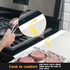Silicone Stove Counter Gap Cover by Kindga, 21" Easy Clean Gap Filler Sealing Spills Between Kitchen Counter, Appliances,Stovetop, Oven, Washing Machine, Washer, Dryer Set of 2 (White)