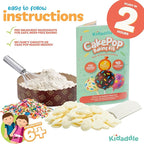 Kidaddle DIY Cake Pop Kit for Kids – Birthday Cake | Kid Baking Kit with Premeasured Ingredients, Decorating Supplies | Made in USA | Certified Kosher | Christmas Kids Gift for Girls & Boys