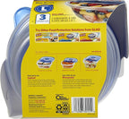 Glad GladWare Big Bowl Food Storage Containers with Lids, Large Round No BPA Plastic Containers for Soups, Salads, and Meal Prep, Lock Tight Seal, Microwave Dishwasher Safe, 48 Oz, 3 Count - 6 Pack