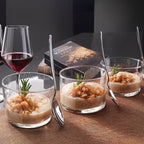 Bormioli Rocco Bodega Mini Tumblers, Set of 6-7.5 Oz Clear Tempered Glass Cups for Water, Wine, Juice & Cocktails - Stackable Small Drinking Glassware for Kitchen & Bar Use