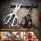 Huusk Kitchen Shears Set, Heavy Duty Poultry Shears, Japanese Kitchen Scissors for Meat, Chicken Bones, and Turkey, Christmas Gifts for Men Women