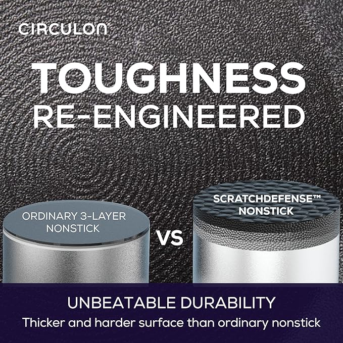 Circulon A1 Series with ScratchDefense Nonstick Induction Cookware, Stockpot with Lid, Pasta Pot, Kitchen Essentials, 8-Quart, Graphite