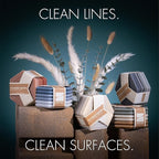 LINE+ARC Extra Thick Silicone Coasters (As Seen in NYTimes WireCutter) Waterproof Anti-Stain Heat-Safe Dishwasher-Safe Degrē Coasters (Set of 6, Sandstone) Outdoor Rubber Mid-Century Modern