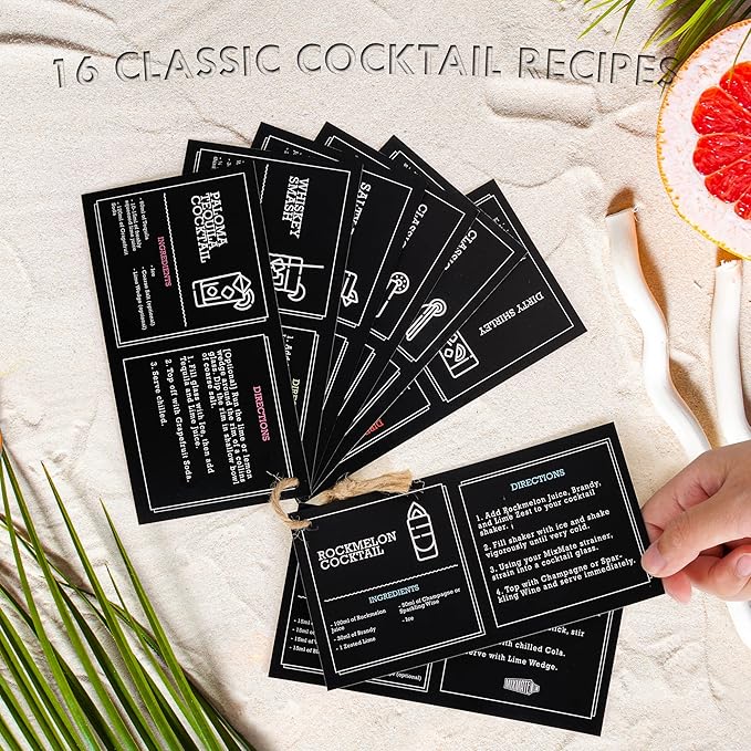 Premium Mixology Cocktail Shaker Set | 4 Piece Bar Tool Set, Silver Bar Set Cocktail Shaker Set for Drink Mixing - Includes Martini Shaker, Jigger, Bar Mixer Spoon + Free Cocktail Recipes | Gift Idea