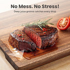 SMIRLY Walnut Wood Cutting Boards for Kitchen, Set of 3 with Holder Large - Small, Walnut Wooden Cutting Board Set with Deep Juice Grooves, Non Toxic Serving Tray, Perfect Mother's Day Gifts