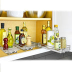 LYNK PROFESSIONAL® Pull Out Spice Organization for Cabinets - 6-3/8 inch Wide – Spice Rack for Inside Cabinets, Slide Out Spice Rack Organizer for cabinet – Pull Out Spice Rack, Sliding 1 Tier Chrome