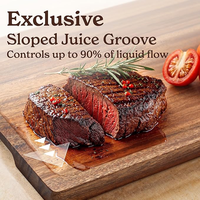 SMIRLY Bamboo Cutting Board Set, Chopping Board and Wooden Cutting Boards for Kitchen, Small Wood Cutting Board and butcher block (Walnut Wood, 1 Pack)