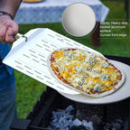 Pizza Peel 12 inch with Long Foldable Handle – Aluminum Pizza Paddle – Pizza Spatula or Pizza Turning Peel – Pizza Oven Accessories – For Baking Dough, Bread and Pastry, NNU-PP-12-PRO
