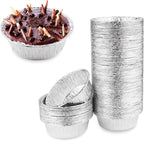 100 Pack 4" Round Tart Pie Foil Pans - Disposable Aluminum Foil Tart & Pie Tins for Baking, Cooking, Storage or Reheating