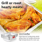 Stock Your Home 9x13 Aluminum Pans (20 Pack) - Disposable & Recyclable Foil Tray- Half Size Steam Table Deep Pans - Tin Foil Pans for Cooking, Heating, Storing, Prepping Food, BBQ, Grilling, Catering