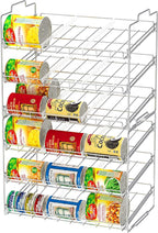 Deco Brothers Stackable Can Rack Organizer for Kitchen and Pantry, Holds Upto 36 Cans, Chrome Finish