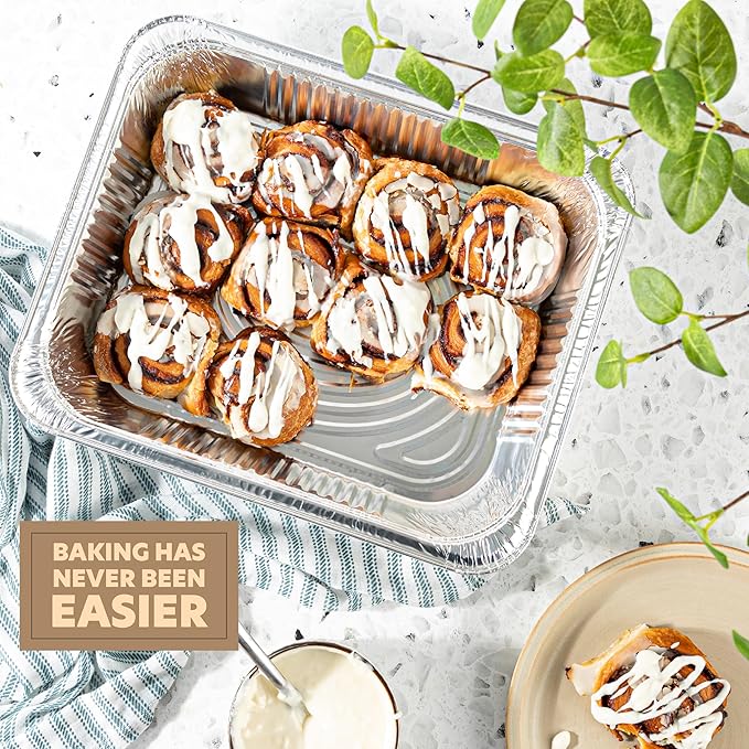 PLASTICPRO 10 Pack Aluminum Pans 9'' X 13" Disposable Pans with Covers Heavy Duty 10 lb Foil Pans for Baking and Cooking