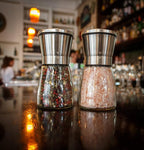 Salt and Pepper Grinder Set – Manual Salt Grinder and Pepper Mill for Black Pepper, Sea Salt – Refillable, Easy-to-Use Salt & Pepper Mill Set