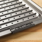 Anolon Advanced Nonstick Bakeware Set, Nonstick Cookie Sheet / Baking Sheet and Crisper Pan - 2 Piece, Graphite Gray