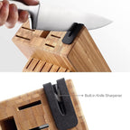 McCook® Knife Sets,German Stainless Steel Knife Block Sets with Built-in Sharpener (Pack of 2)