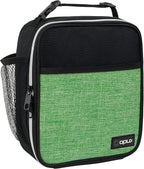 opux Premium Insulated Lunch Box, Soft School Lunch Bag for Kids Boys Girls, Leakproof Small Lunch Pail Men Women Work, Reusable Compact Cooler Tote Lunchbox for Office Adult, Heather Green