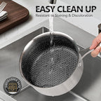 MICHELANGELO 1 Quart Saucepan with Lid, Premium Triple Ply Stainless Steel Sauce Pan with Lid, Small Saucepan with Honeycomb Interior - 1QT